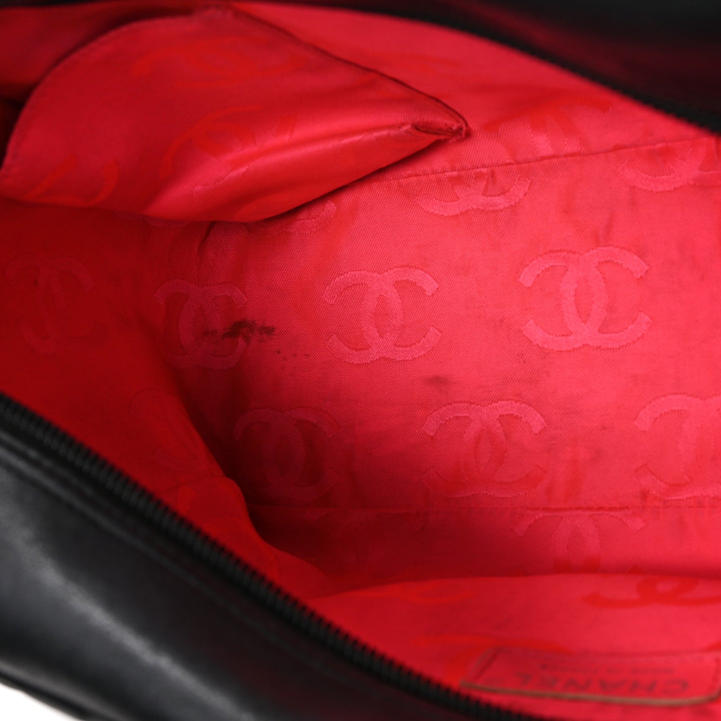 Calfskin Quilted Large Cambon Bowler Black