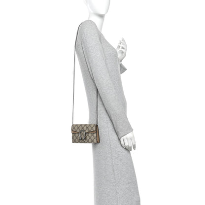 Gucci GG Supreme Monogram Super Mini Dionysus Shoulder Bag Taupe 2 of 9