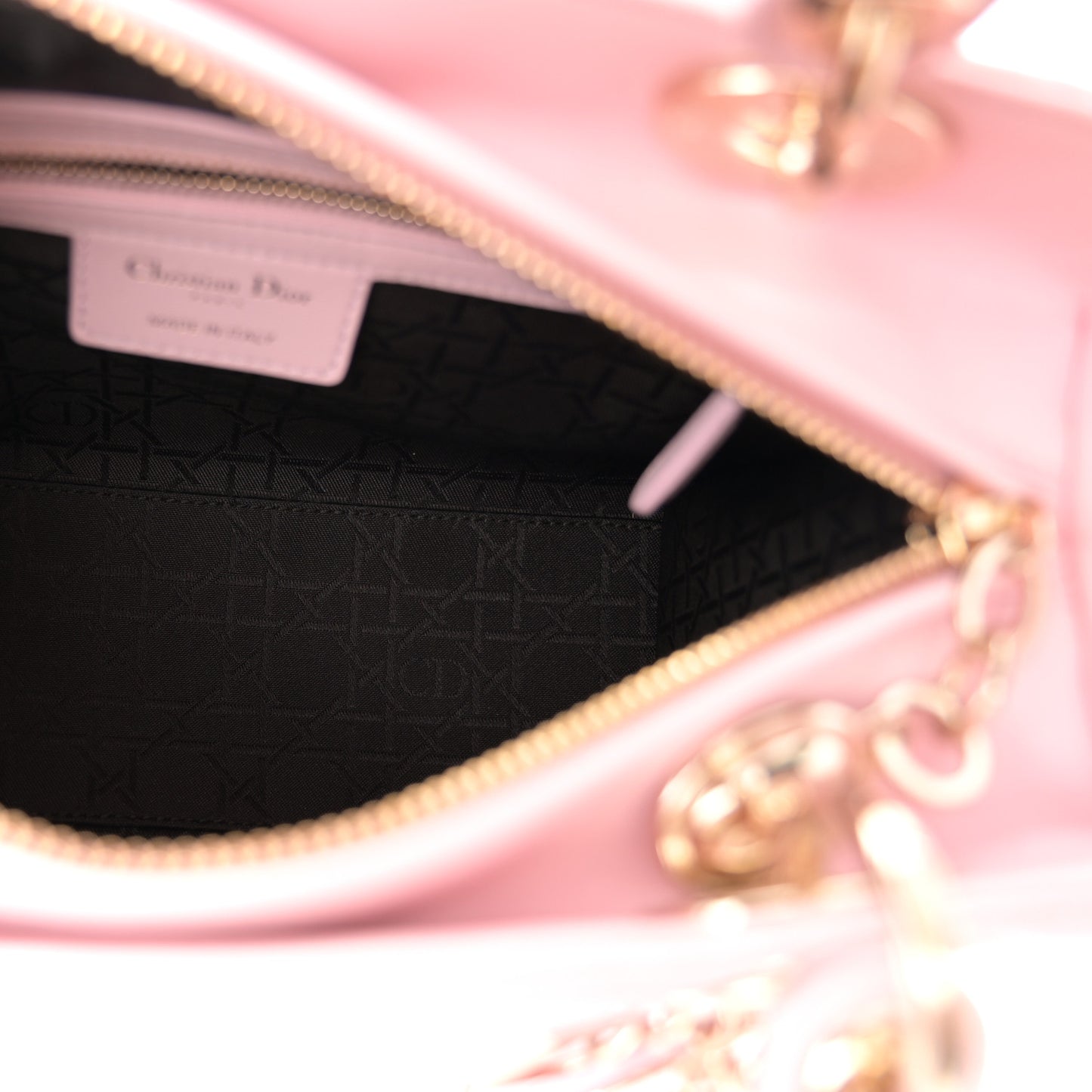 Lambskin Cannage Medium Lady Dior Light Pink