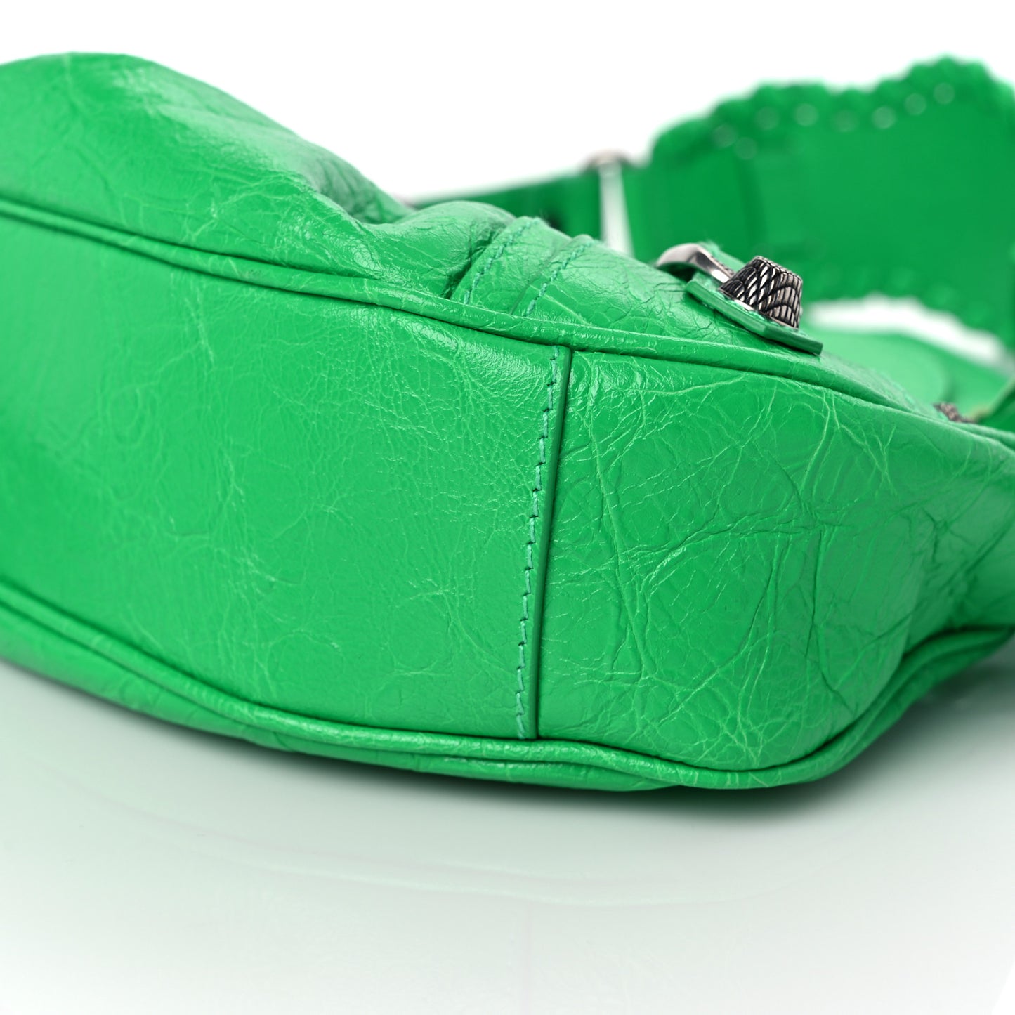 Agneau Arena Le Cagole Shoulder Bag XS Vivid Green