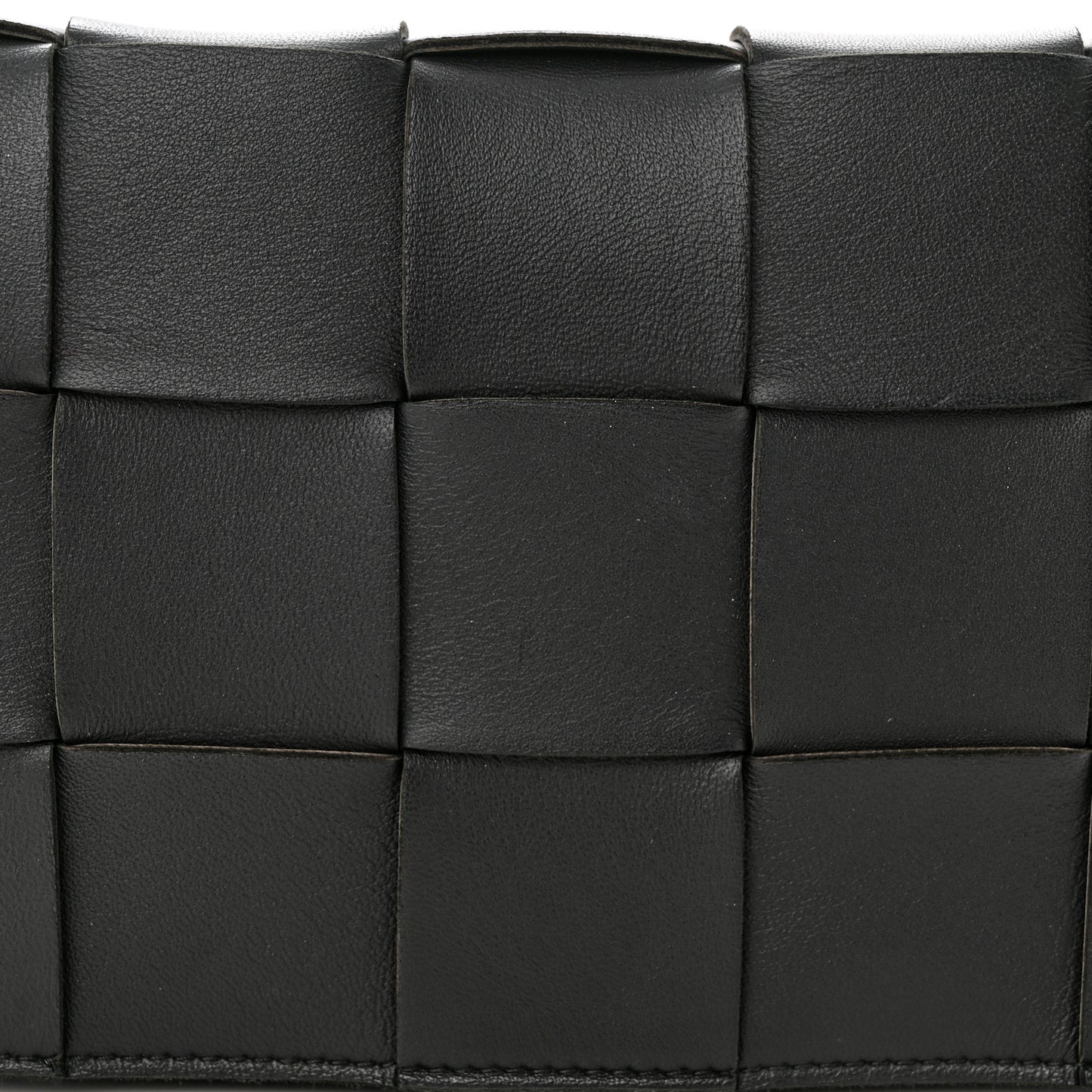 Lambskin Maxi Intrecciato Cassette Crossbody Bag Black