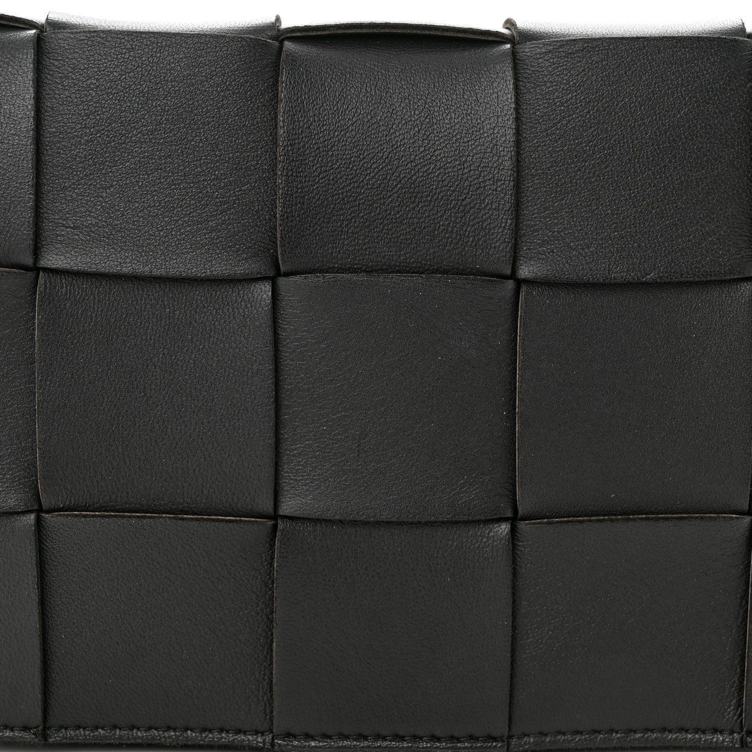 Bottega Veneta Lambskin Maxi Intrecciato Cassette Crossbody Bag Black 8 of 13