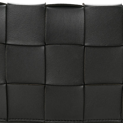 Bottega Veneta Lambskin Maxi Intrecciato Cassette Crossbody Bag Black 8 of 13
