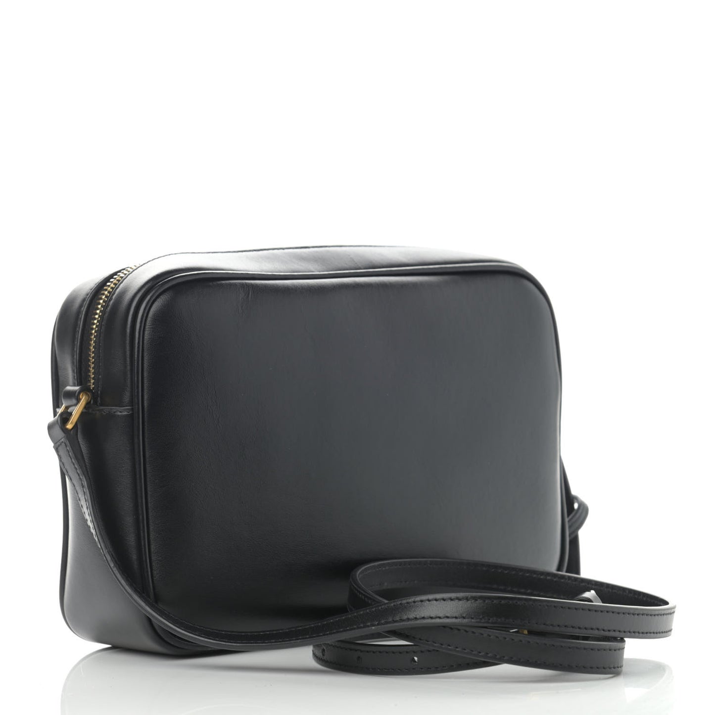 Calfskin Leopard Print Monogram Lou Camera Bag Black