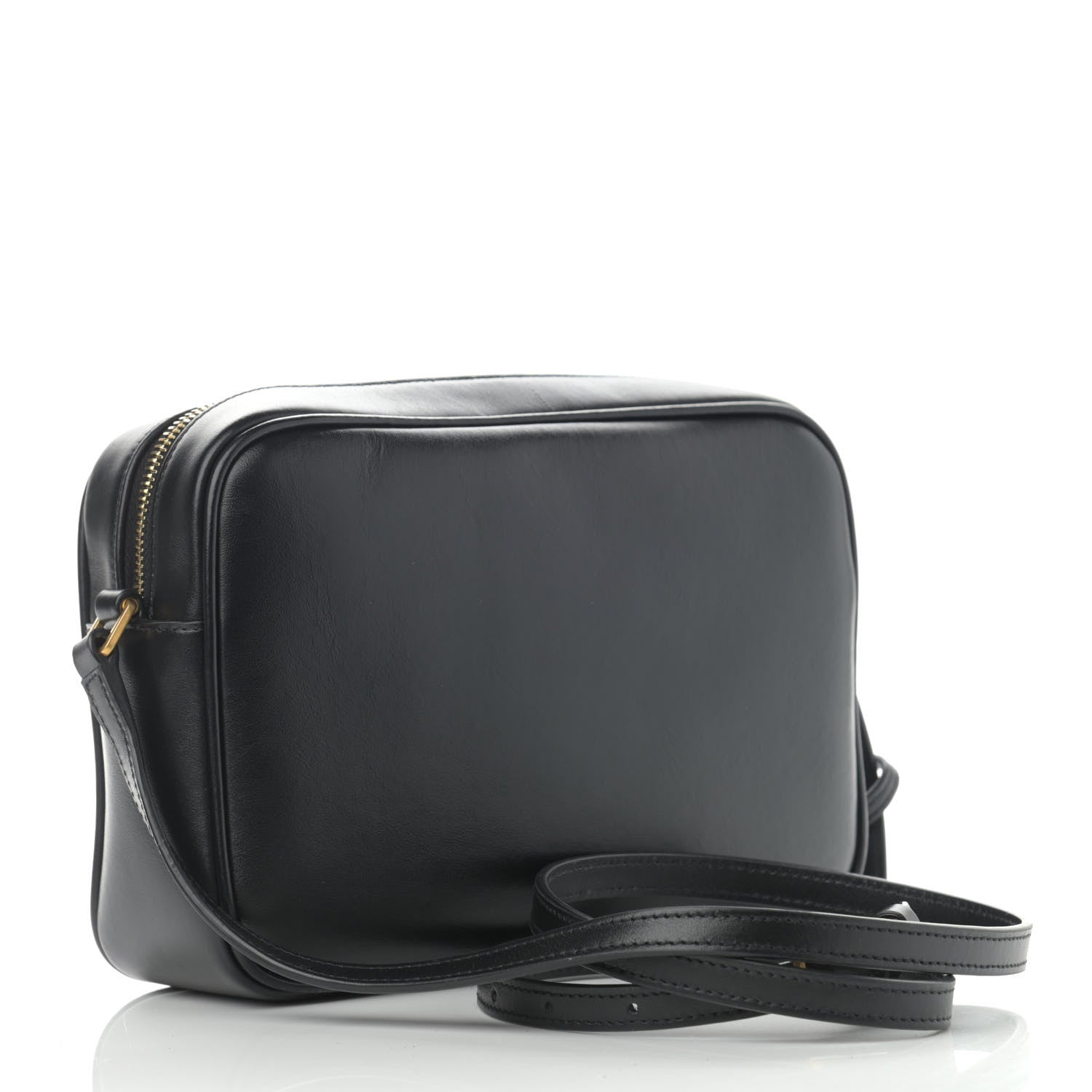 Saint Laurent Calfskin Leopard Print Monogram Lou Camera Bag Black 3 of 10