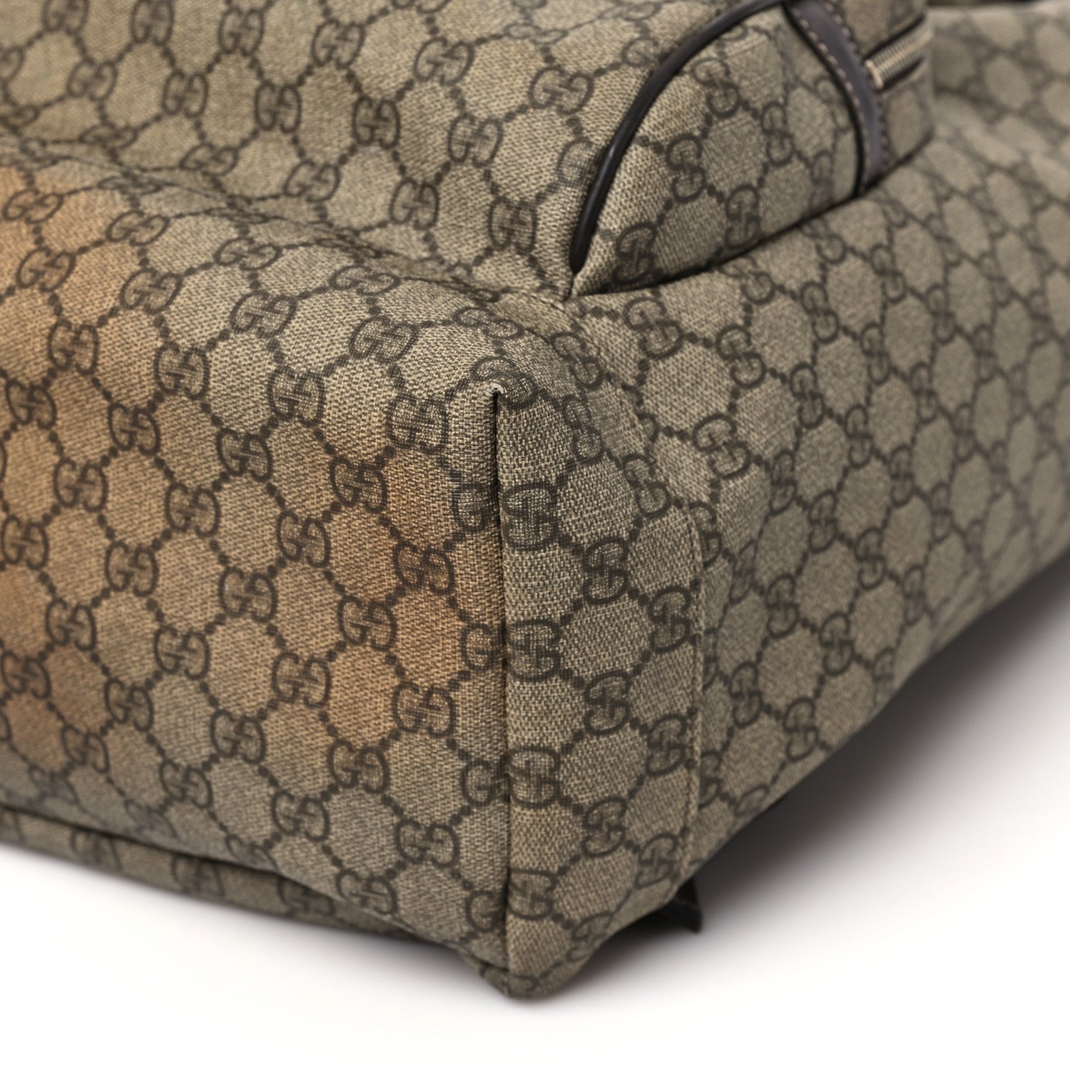 Gucci GG Supreme Monogram Medium Single Buckle Rucksack Backpack Beige Ebony Brown 6 of 9