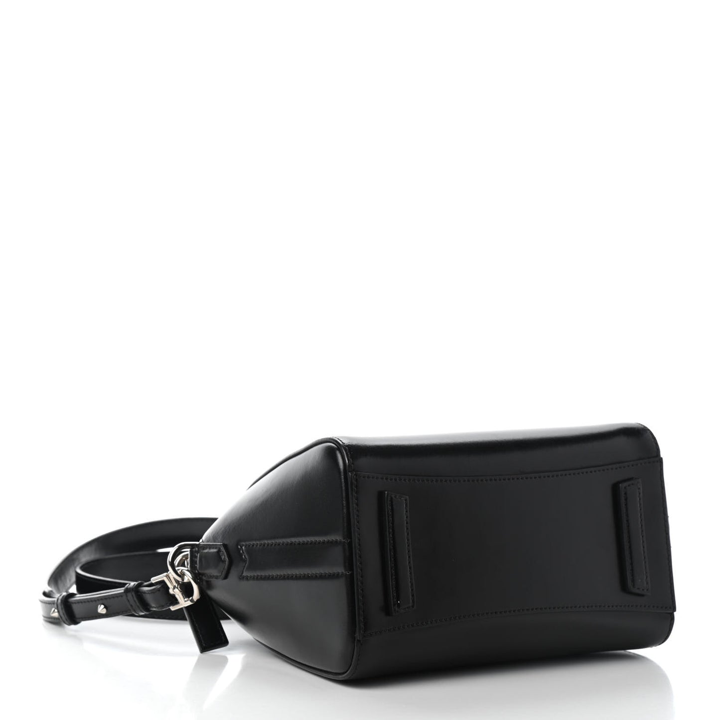 Shiny Lord Calfskin Mini Antigona Black