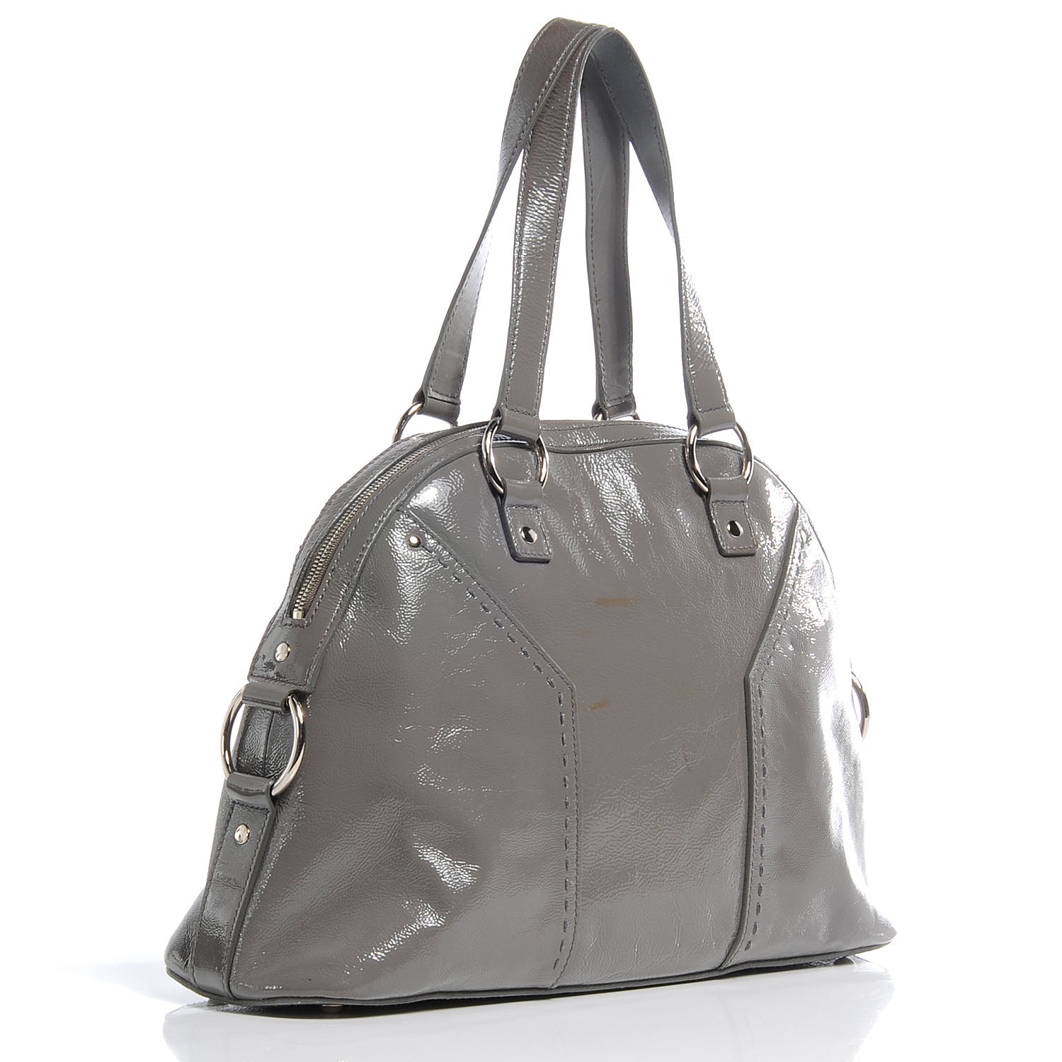 Saint Laurent Patent Large Muse Gray 3 of 10