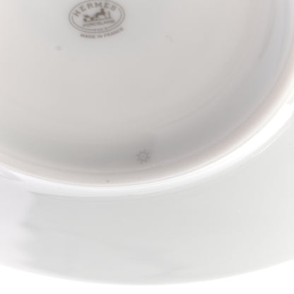 Hermes Porcelain Mosaique Au 24 Platine Tea Cup And Saucer Set Of 2 Platinum 9 of 9