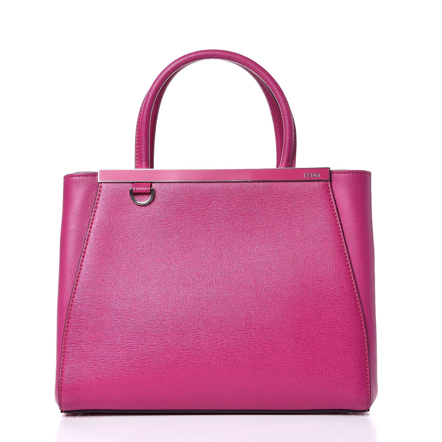 Fendi Vitello Elite Petite 2Jours Tote Magenta 1 of 8