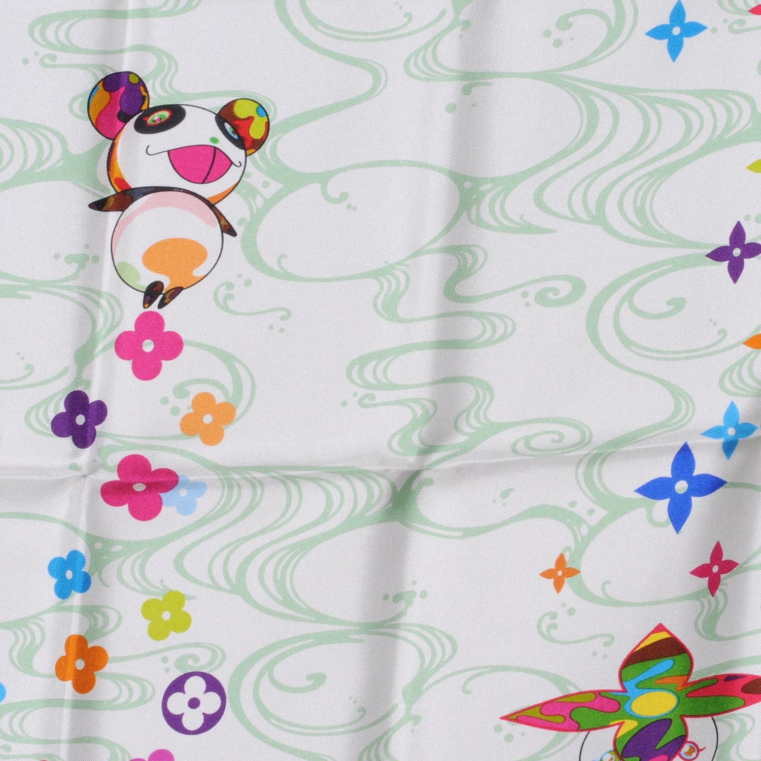 Louis Vuitton Silk Murakami Multicolor Boyfriend Wave Scarf 5 of 6