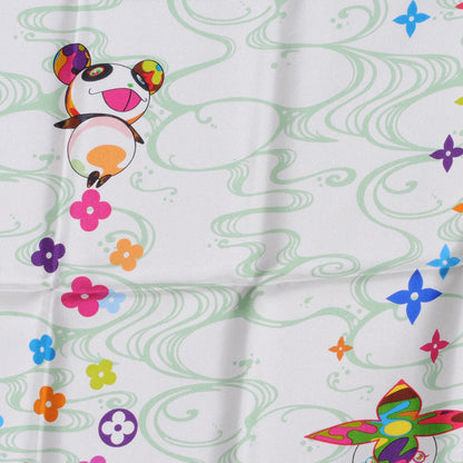 Louis Vuitton Silk Murakami Multicolor Boyfriend Wave Scarf 5 of 6