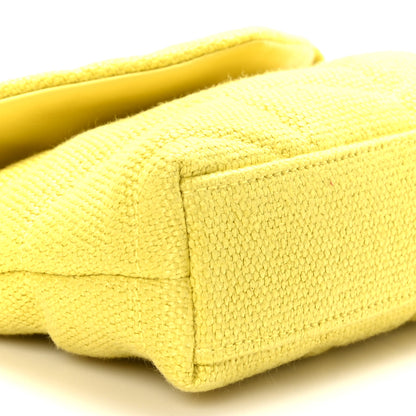 Saint Laurent Canvas Quilted Loulou Puffer Monogram Pouch Clutch Jaune Citron 9 of 10