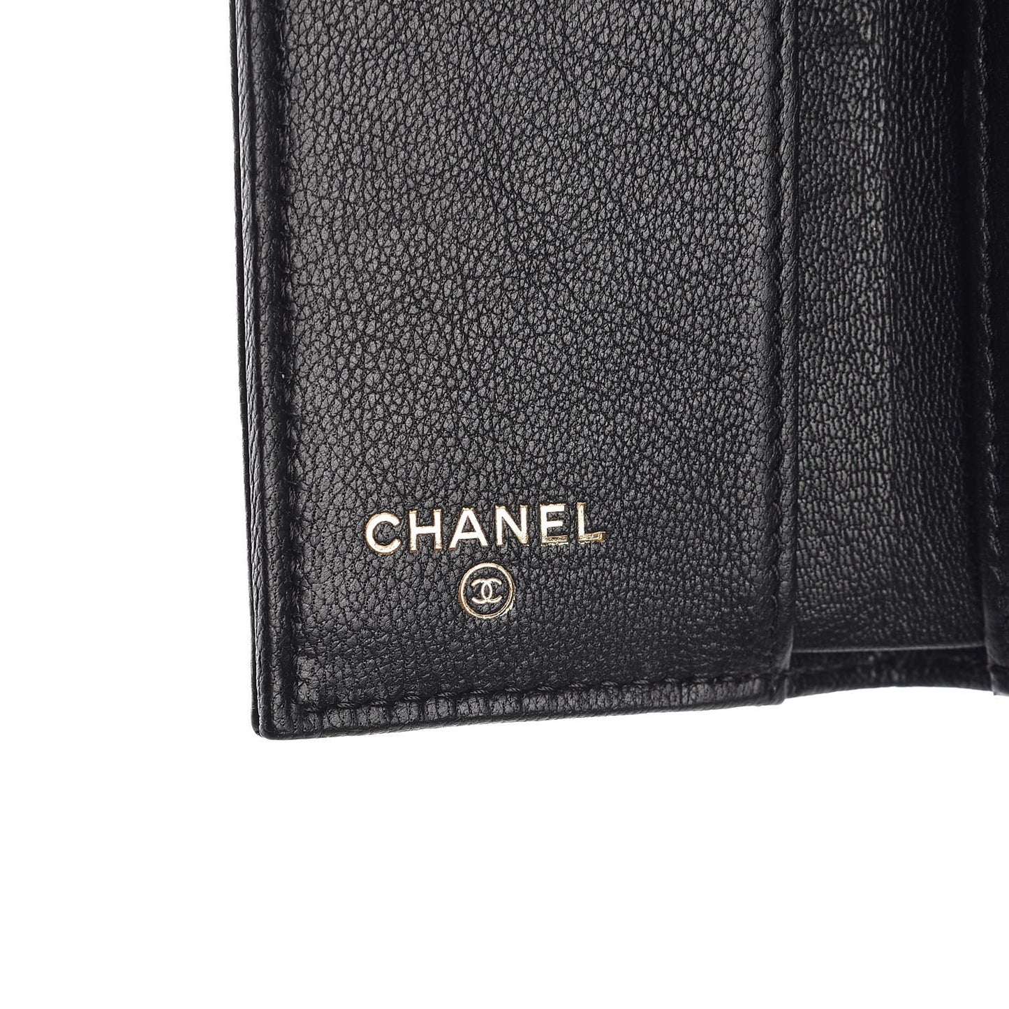 Goatskin CC Flap Wallet Black
