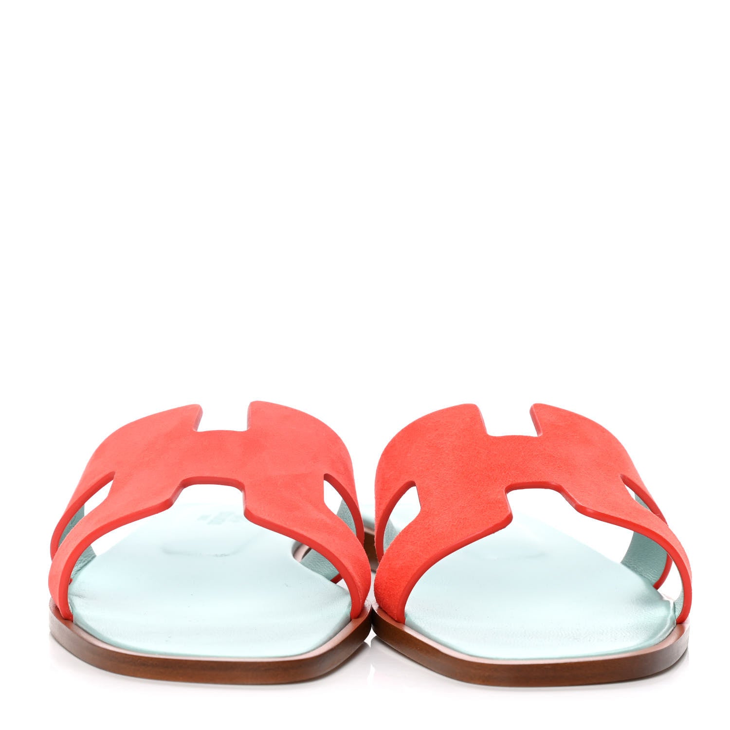 Hermes Suede Goatskin Oran Sandals 38.5 Rose Sorbet 2 of 9