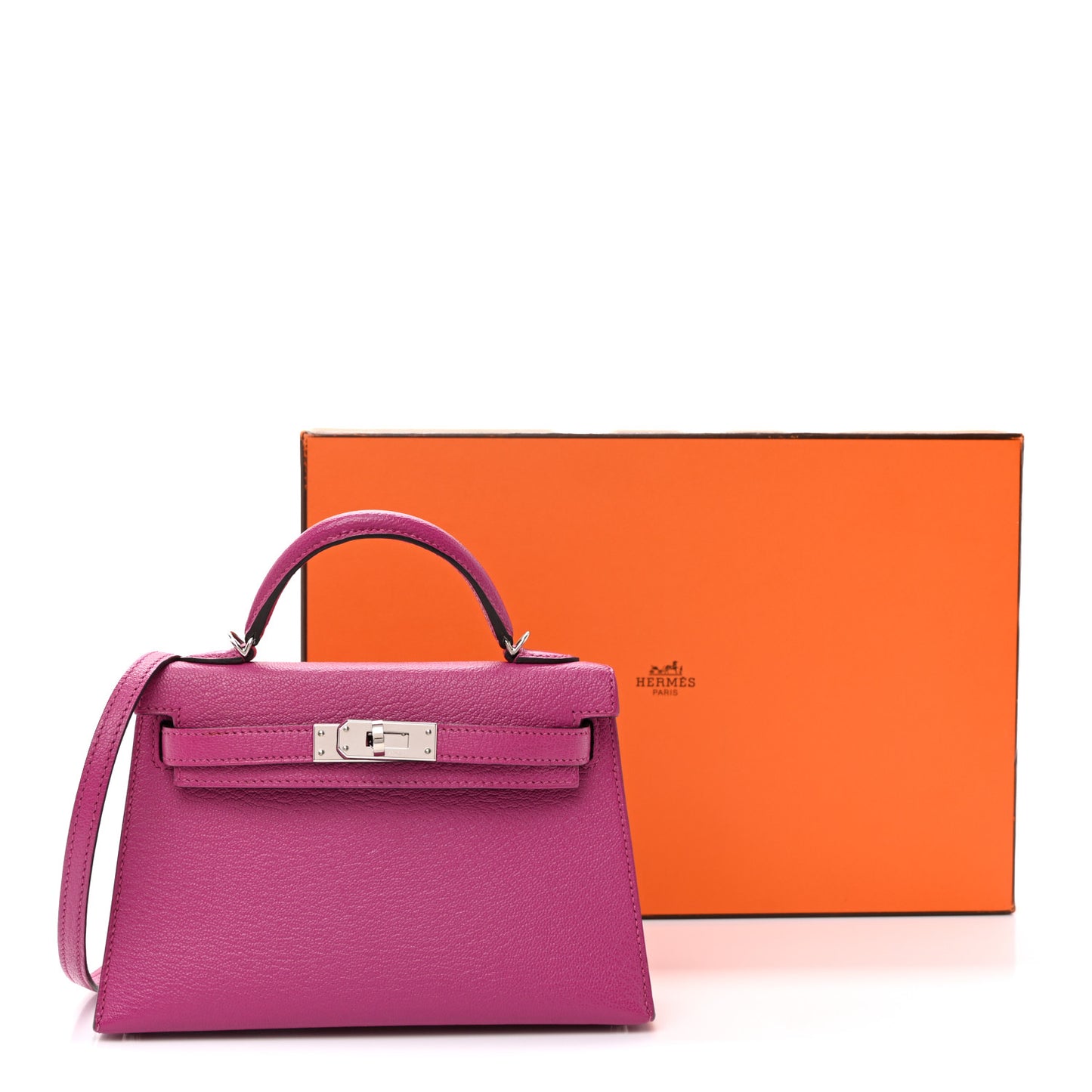 Chevre Mysore Mini Kelly Sellier 20 Rose Pourpre
