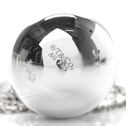 Tiffany Sterling Silver 19mm HardWear Ball Pendant Necklace 4 of 6