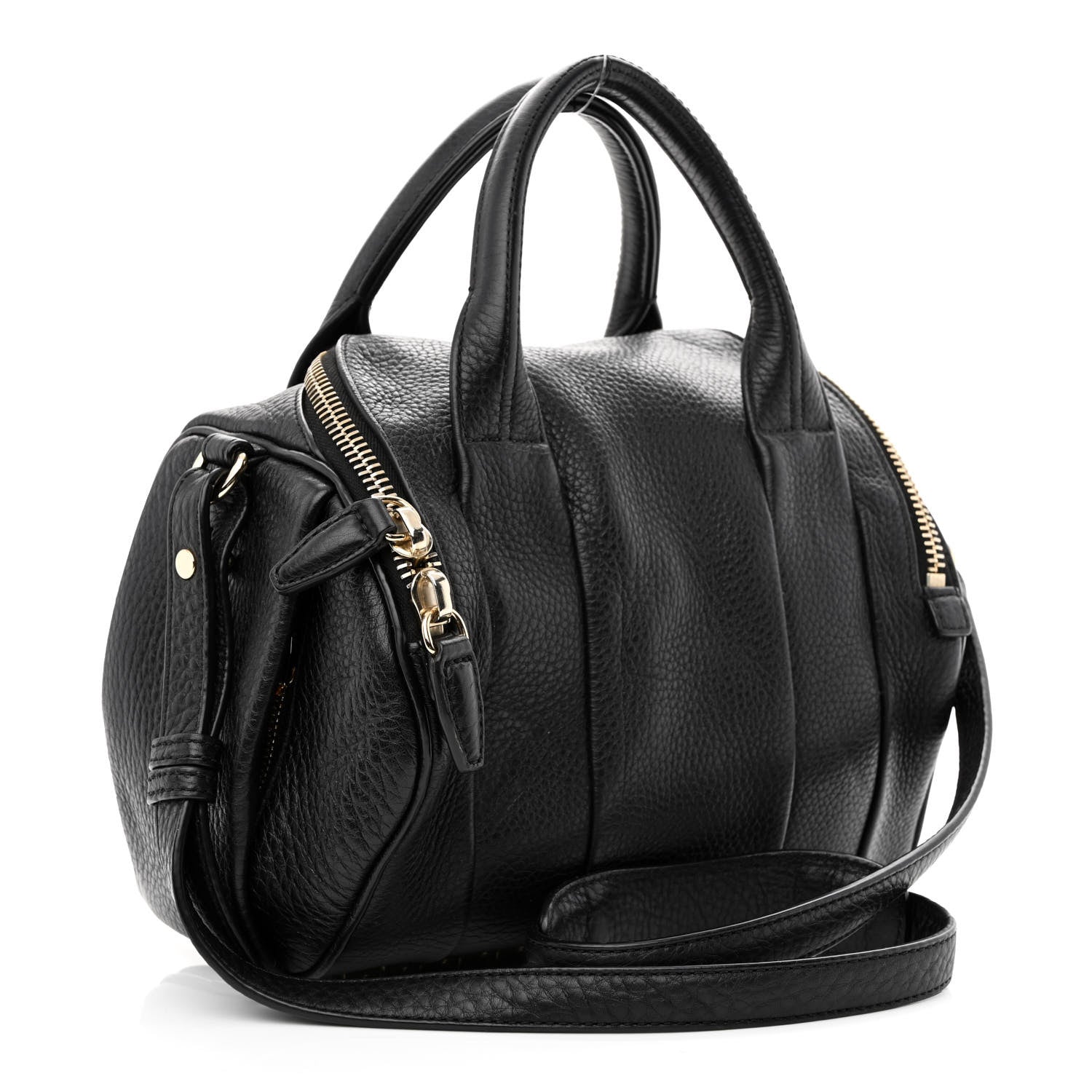 Alexander Wang Pebbled Lambskin Mini Rockie Black Pale Gold Hardware 3 of 10
