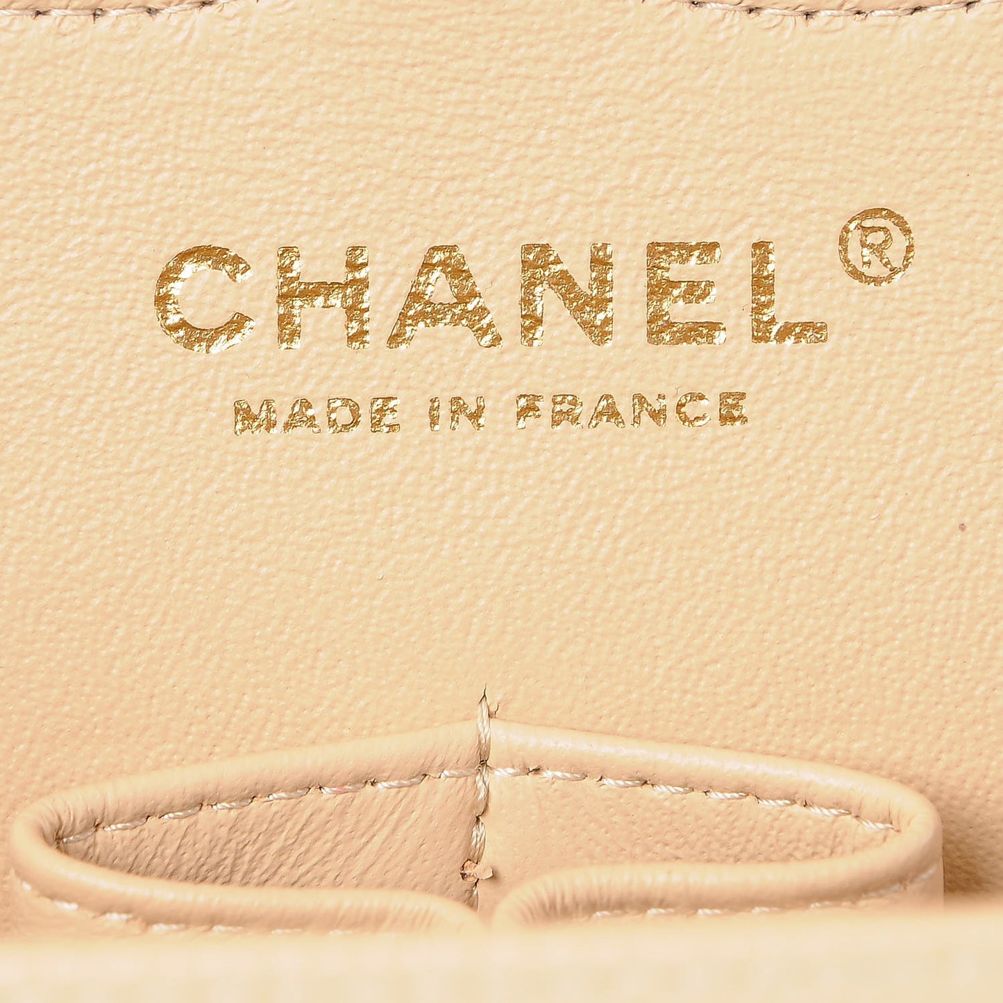 Caviar Quilted Jumbo Double Flap Beige Clair