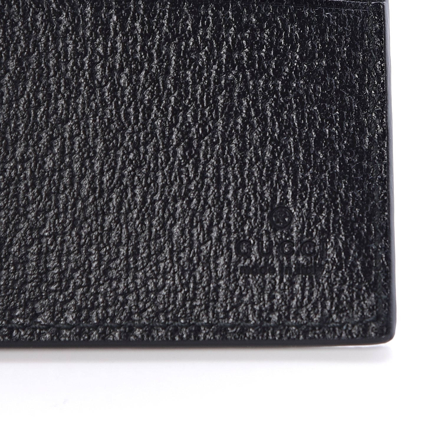 Calfskin Boar Effect GG Marmont Bi-Fold Wallet Black