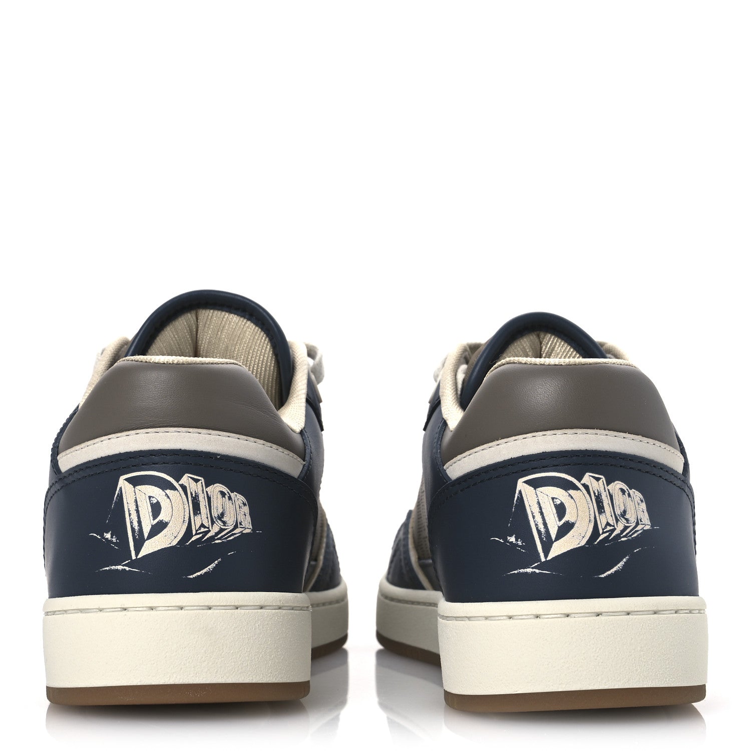Christian Dior Smooth Calfskin Oblique Galaxy Perforated Mens B27 Low Top Sneakers 41 Brown Deep Grey 6 of 12