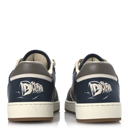 Christian Dior Smooth Calfskin Oblique Galaxy Perforated Mens B27 Low Top Sneakers 41 Brown Deep Grey 6 of 12