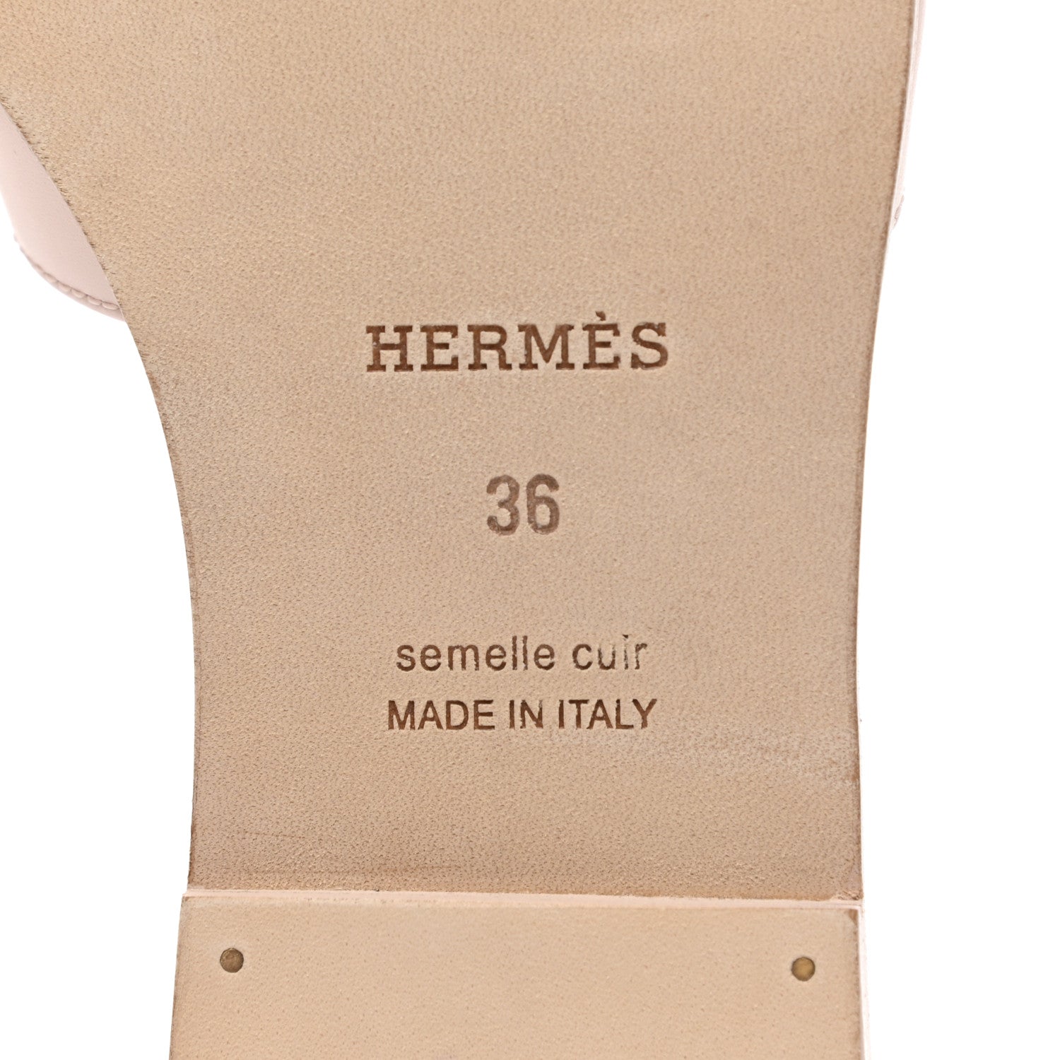 Hermes Calfskin Oran Sandals 36 Rose Petale 6 of 8