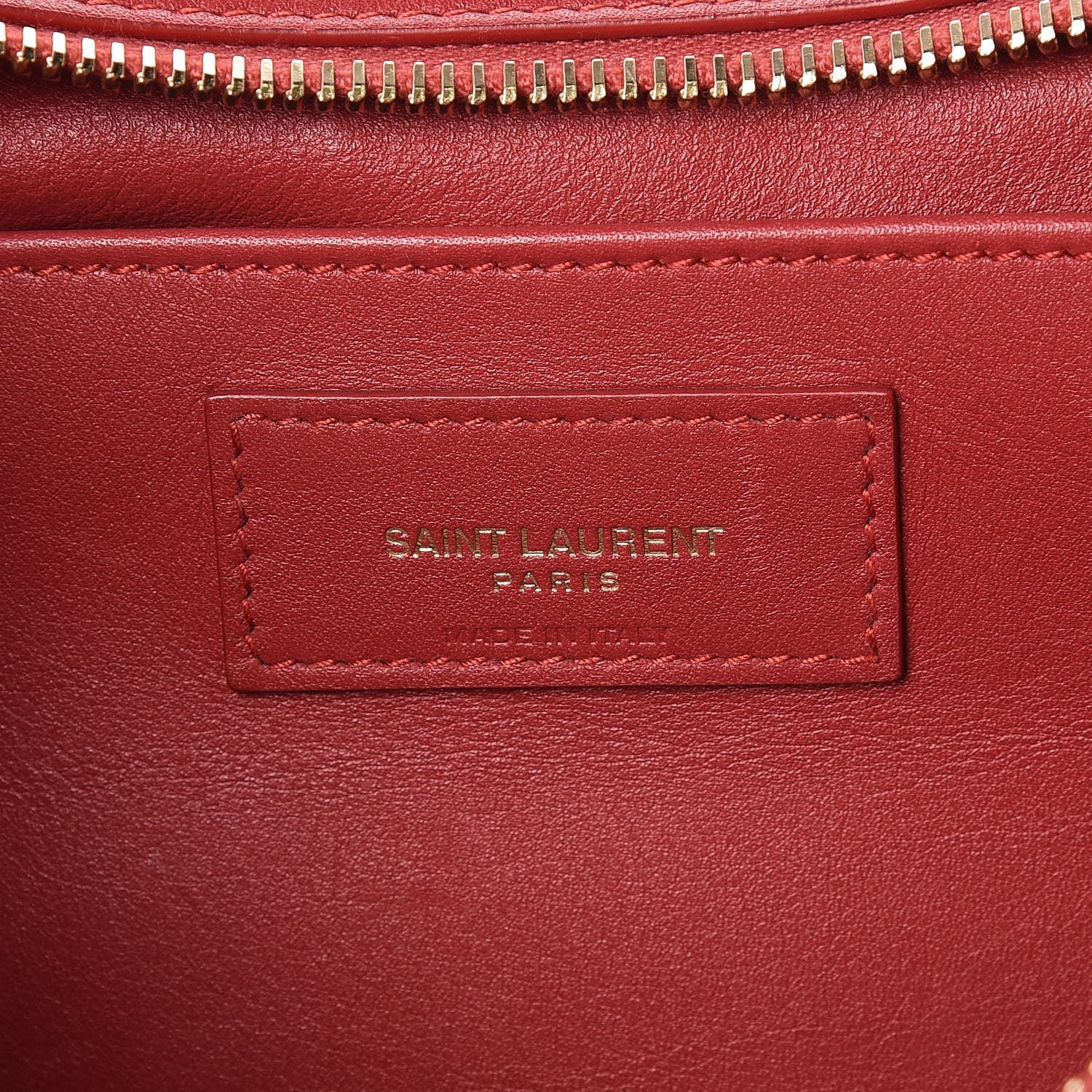 Saint Laurent Calfskin Suede Baby Monogram Downtown Cabas Red 8 of 12