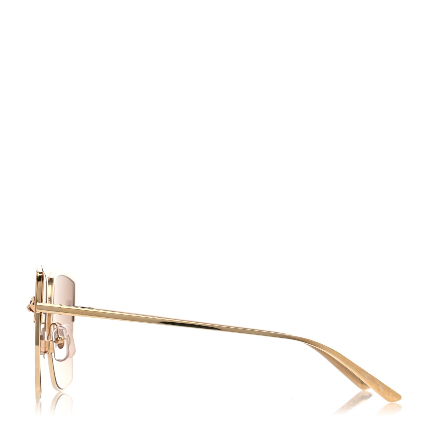 Panthere De Cartier Square Sunglasses Gold