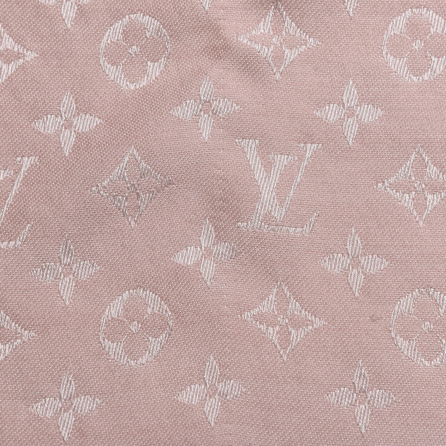 Silk Wool Monogram Denim Shawl Rose