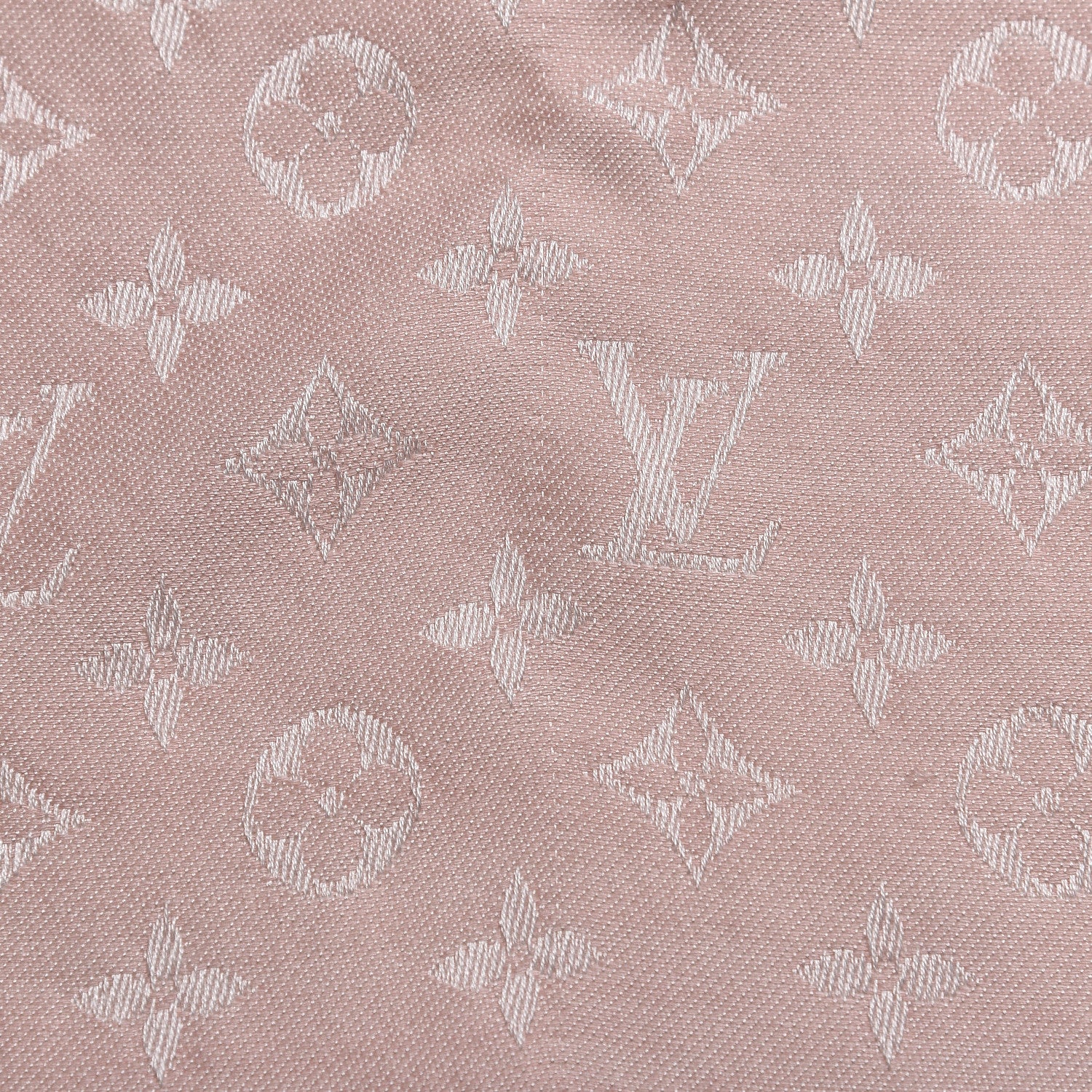 Louis Vuitton Silk Wool Monogram Denim Shawl Rose 5 of 6