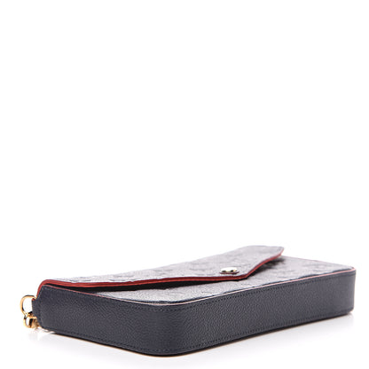 Louis Vuitton Empreinte Pochette Felicie Chain Wallet Marine Rouge 3 of 12