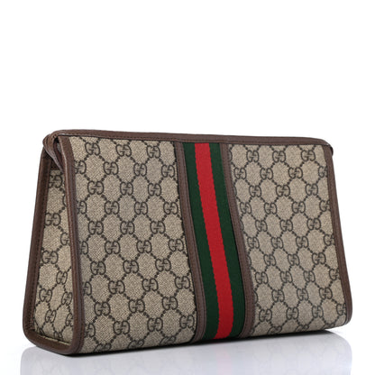 Gucci GG Supreme Monogram Web Toiletry Case Brown 2 of 6