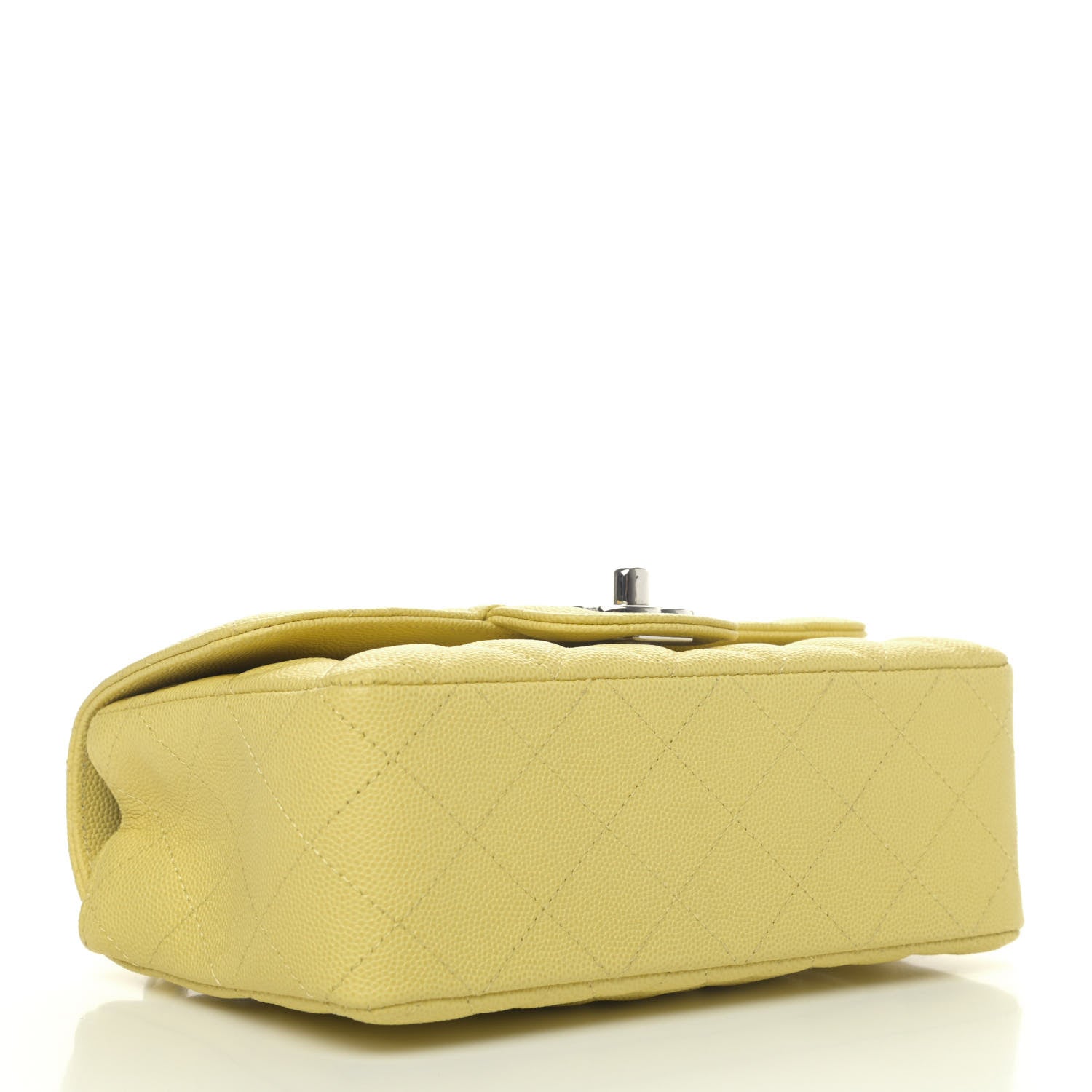 Chanel Caviar Quilted Mini Rectangular Flap Light Yellow 3 of 4