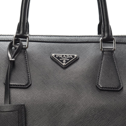 Prada Saffiano Duffle Travel Bag Black 6 of 8