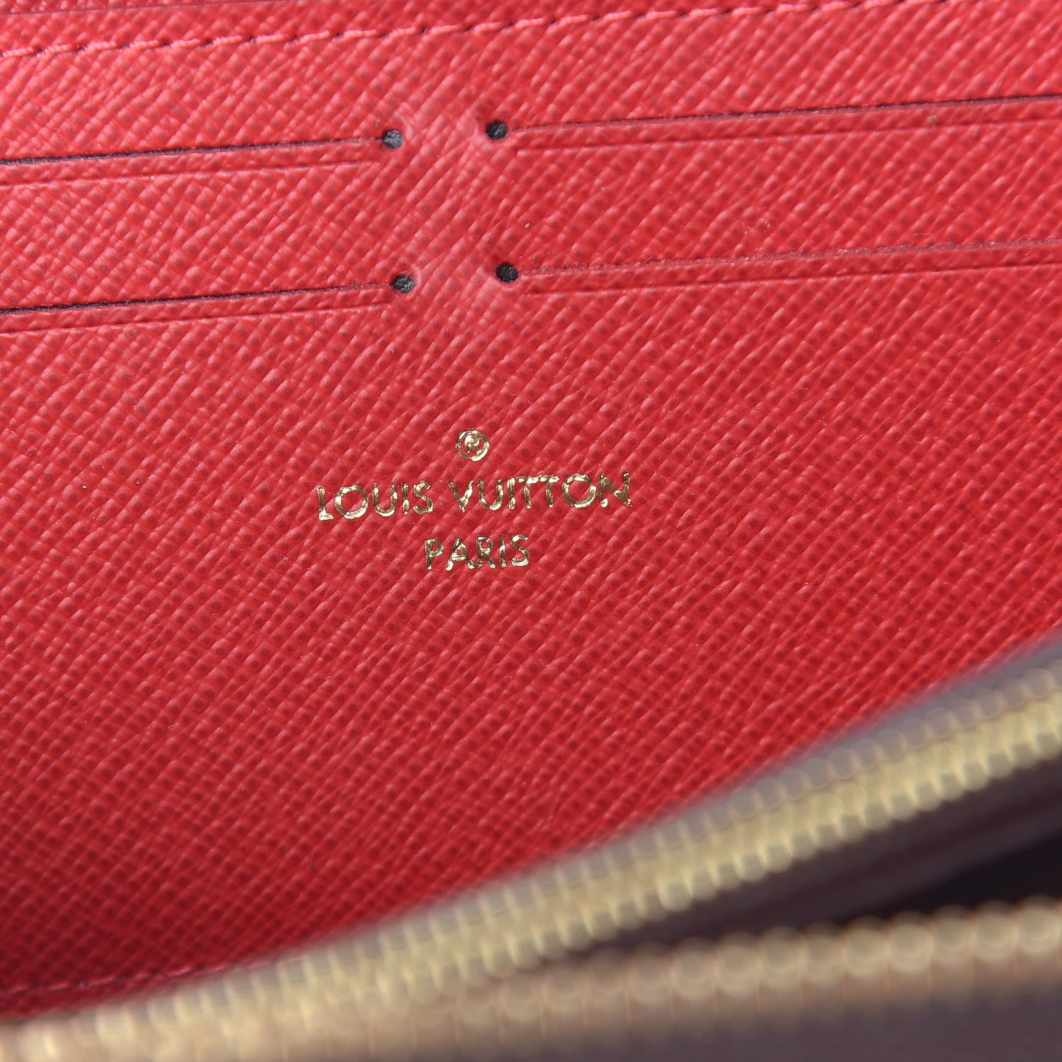Louis Vuitton Damier Ebene Clemence Wallet Cherry 6 of 8