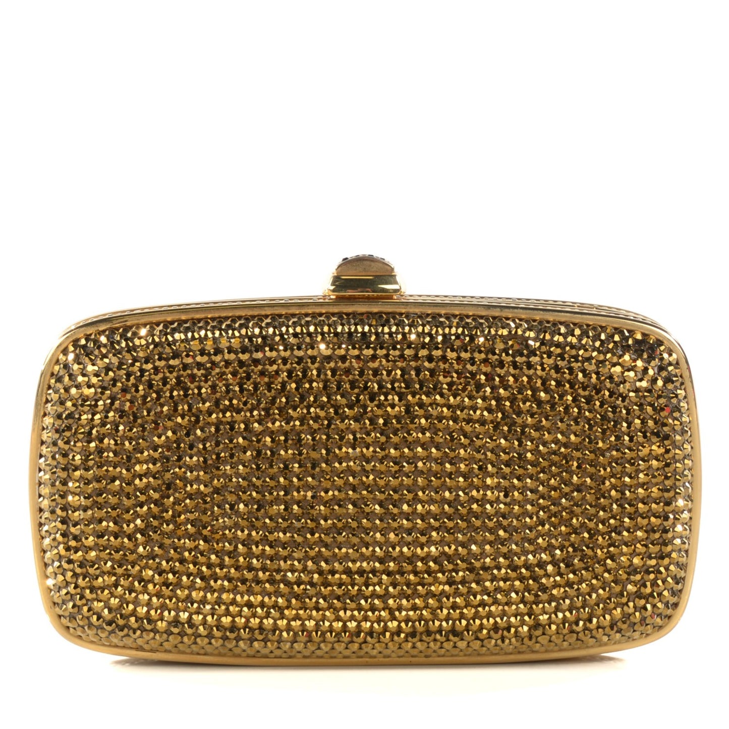 Swarovski Crystal Minaudière Clutch Gold
