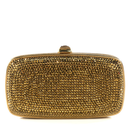 Judith Leiber Swarovski Crystal Minaudière Clutch Gold 1 of 6