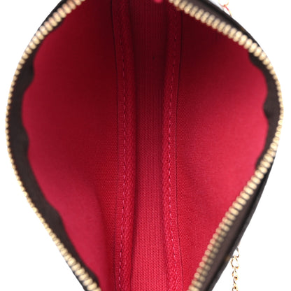 Louis Vuitton Monogram 2019 Christmas Animation Mini Courchevel Pochette Accessories Fuchsia 5 of 9