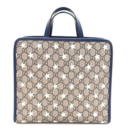 Gucci GG Supreme Monogram Stars Childrens Tote Beige Ebony Yellow Royal 1 of 10