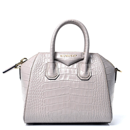 Givenchy Calfskin Crocodile Embossed Mini Antigona Dune 2 of 5