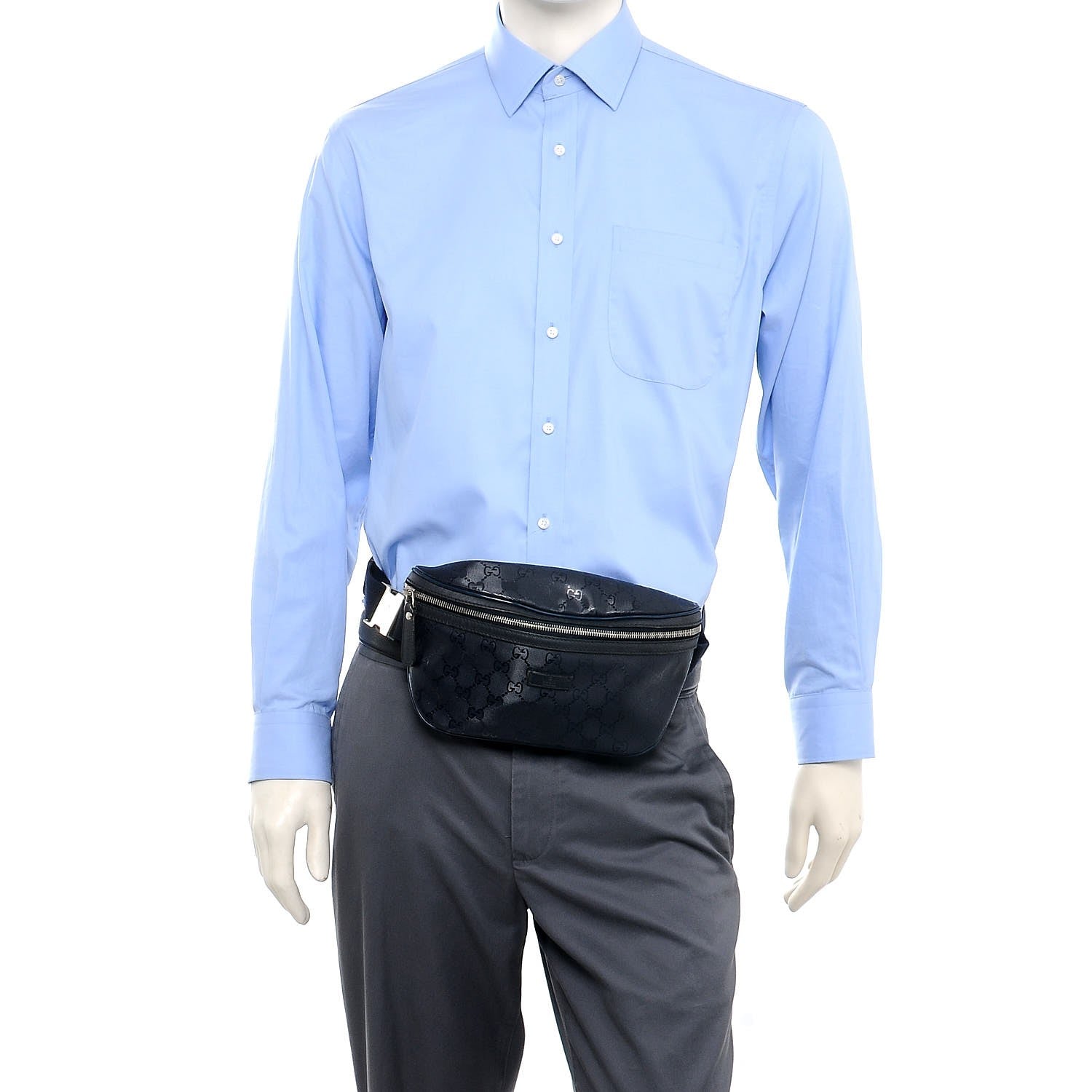 Gucci Imprime Monogram Belt Bag Navy 2 of 10