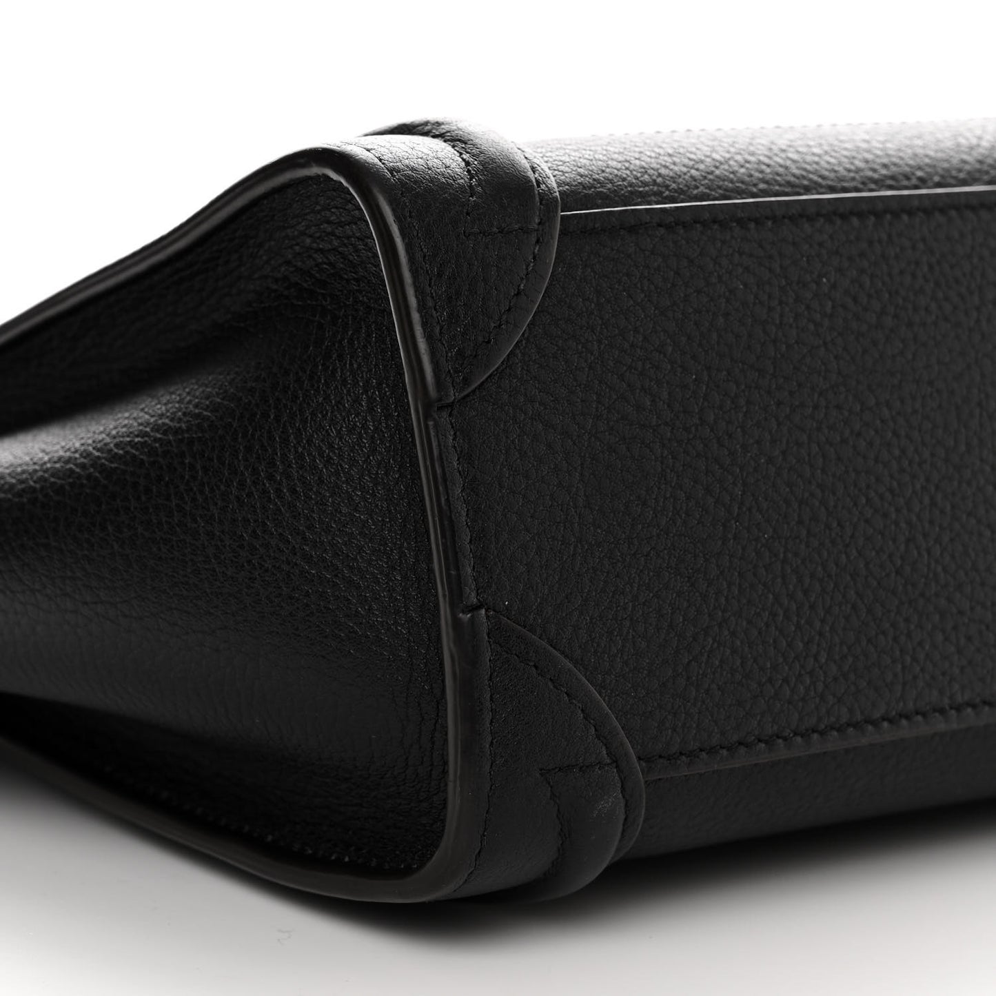 Drummed Calfskin Nano Luggage Black