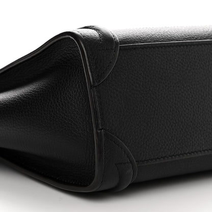 Celine Drummed Calfskin Nano Luggage Black 9 of 11