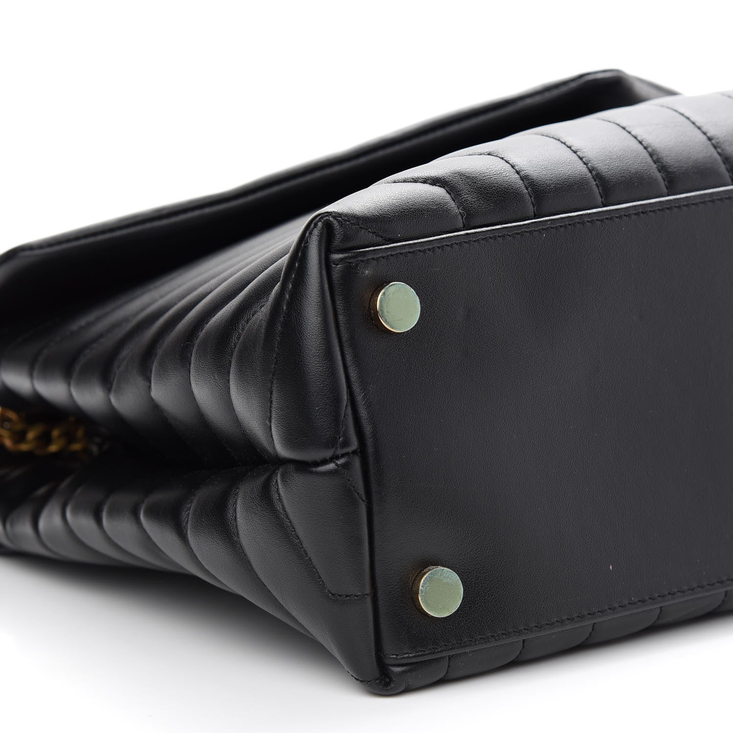 Saint Laurent Calfskin Y Quilted Monogram Large Loulou Chain Satchel Black 7 of 10