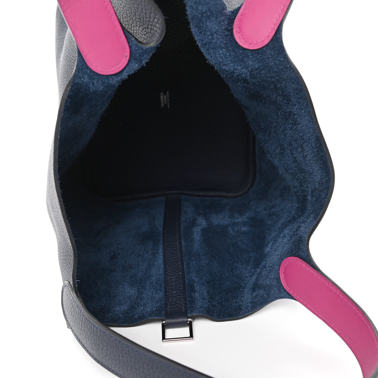 Taurillon Clemence Swift Eclat Picotin Lock 22 MM Bleu Nuit Rose Pourpre