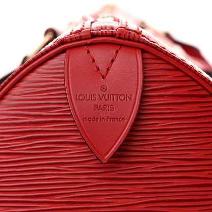 Louis Vuitton Epi Speedy 30 Castillan Red 7 of 17