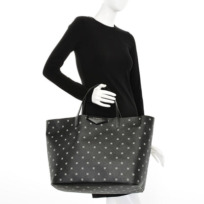 Givenchy Textured Coated Canvas Mini Lilies Print Large Antigona Tote Black 2 of 7
