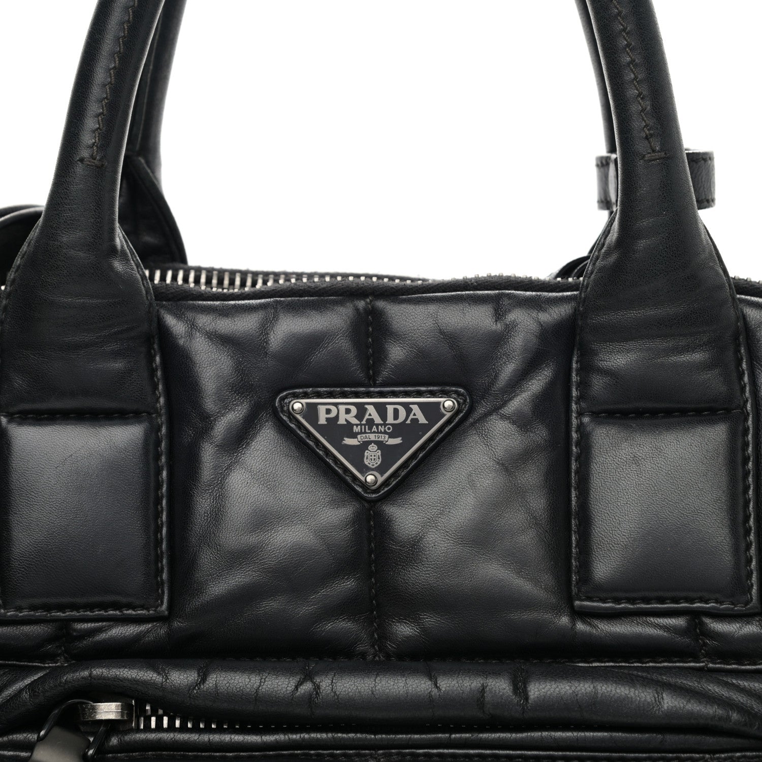 Prada Nappa Bomber Tote Black 7 of 9