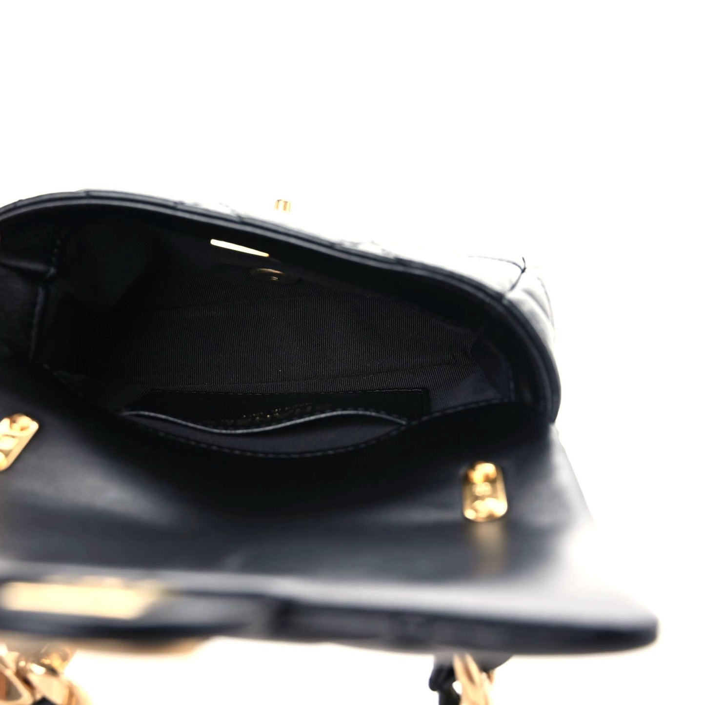 Lambskin Quilted Mini CC Funky Town Flap Black